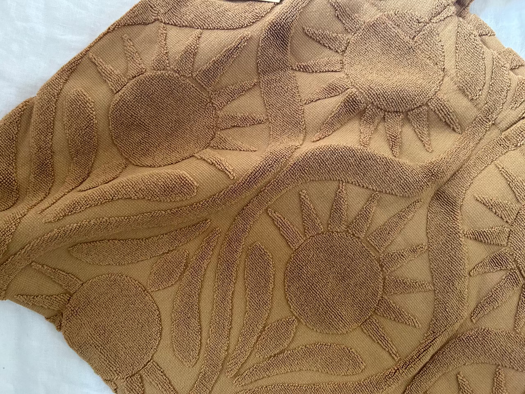 Sundown Toweling Tote in Cinnamon