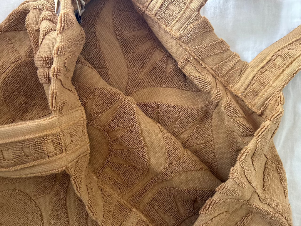 Sundown Toweling Tote in Cinnamon