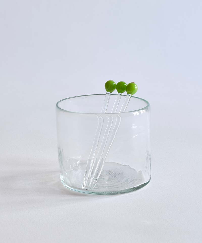 Olive Glass Stirrers