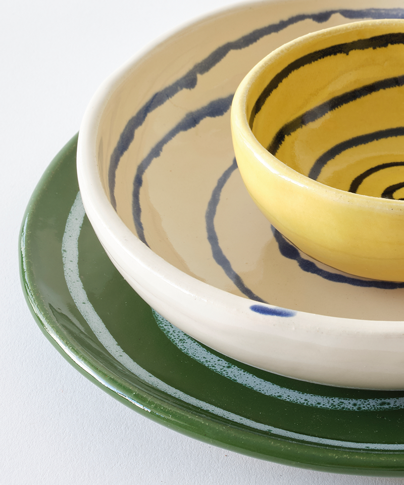 Vida Bowl in Leche/Azul