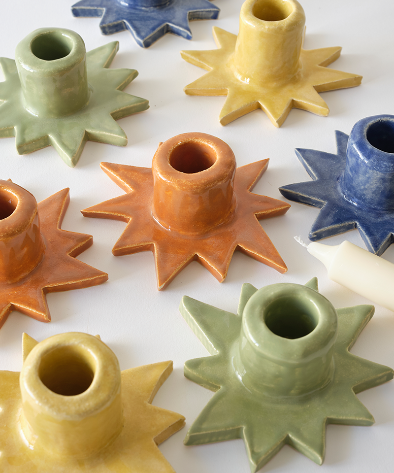 Estrella Candleholder in Jade